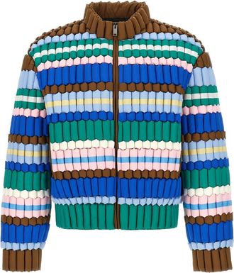 RAXXY 3D padded striped jacket - Blue