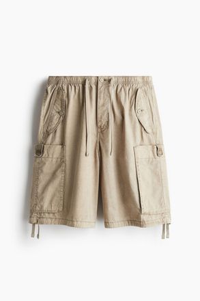 H&M Cargoshorts in Loose Fit - Beige