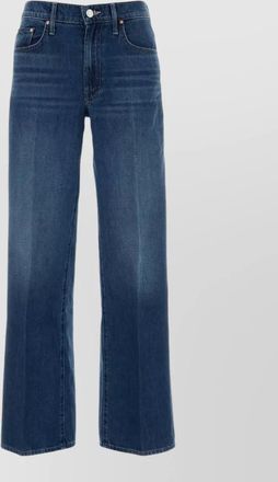 Mother straight leg denim trousers contrast stitching