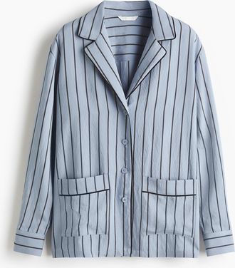 H&M Freizeitbluse - Helles Mattblau/Gestreift