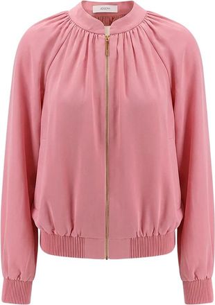 Joseph Zip Bomberjack - Dames - Bomber jackets - Roze - 4XS - Polyester - Jassen