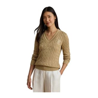 Ralph Lauren Dames, Truien, Beige, Maat: XL Katoen