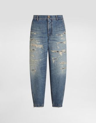 Dolce & Gabbana Denim Trousers - Man Denim Multi-colored 44