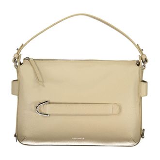 Coccinelle Gretel Ribbon Bag - Dames - Schoudertassen - Beige - ONE Size - Katoen - Tassen