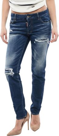 Dsquared2 Blue Skinny Low Rise Jeans
