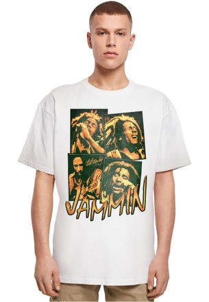Merchcode Merchcode Mens Mc1100-bob Marley Jammin Live Oversize Tee T-Shirt, White, XXL