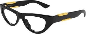Bottega Veneta Glasses, female, Black, Size: 51 MM Cat-eye Glasses
