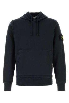 Stone Island Navy Blue Solid Regular Hoodie
