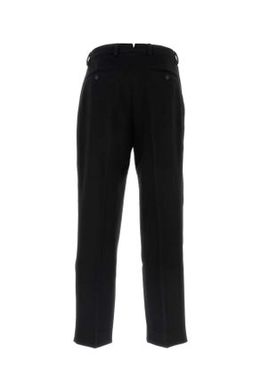 VTMNTS Mens Black Felt Pant Exterior: Wool Pantaloni Trousers
