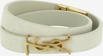 Saint Laurent Armband aus Leder Opyum Double Wrap