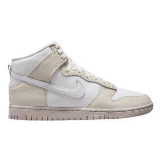 Nike Fitness, Heren, Veelkleurig, 41 EU, Dunk High Retro PRM Sneakers met Geweven Lederen Swoosh