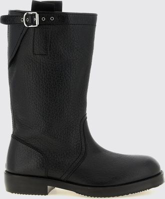 Dries Van Noten Stivaletti biker in pelle martellata con cinghie