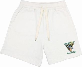 Casablanca Mens Casablanca Tennis Club Shorts Off White - Size: 32/30/31