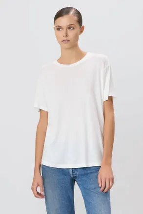 &Eacute;terne Short Sleeve Boyfriend T-Shirt In Ivory