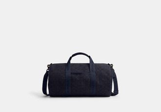 Coach Theo Duffle In Signature Jacquard