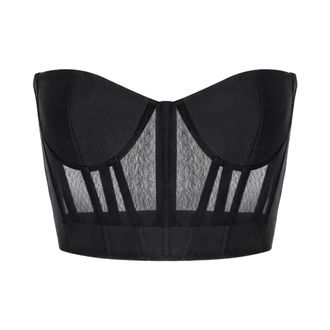 Elisabetta Franchi Dames, Tops, Zwart, Maat: XL Polyamide
