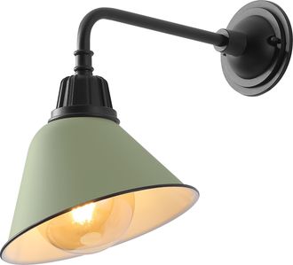 Jonathan Y Designs Croydon 9.63 1-Light Farmhouse Industrial Indoor/Outdoor Iron LED Gooseneck Arm Outdoor Sconce