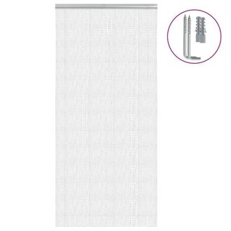 Berkfield Home Chain Door Fly Screen 100x212 cm Aluminium in Silver