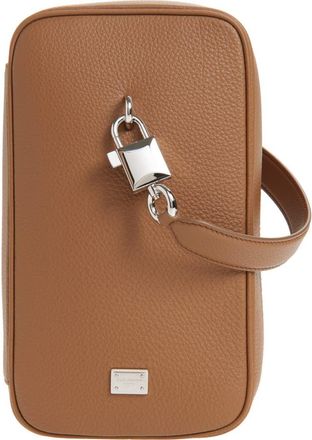 Dolce & Gabbana Lock Leather Bag in Caramello at Nordstrom