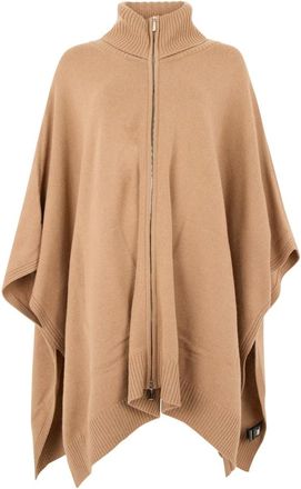 Moorer Corvara Poncho - Dames - Jassen - Beige - Maat: XS Kasjmier
