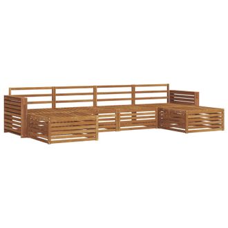 vidaXL Juegos De Sof&aacute;s 6 Pcs Natural Madera De Acacia S&oacute;lida Vidaxl