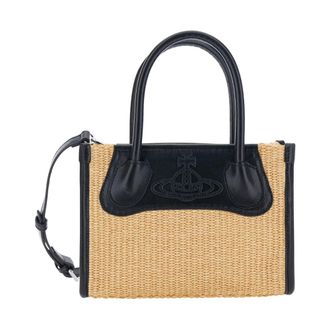 Vivienne Westwood Mini Bags, female, Beige, Size: ONE SIZE Troy Small Tote Crossbody