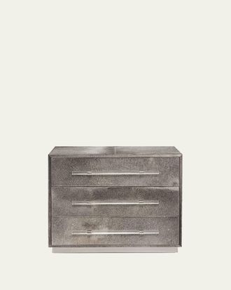 Interlude Home Cassian Hairhide 3-Drawer Chest