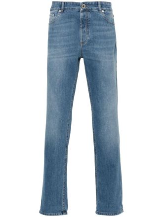 Brunello Cucinelli Mid waist straight jeans - Blauw