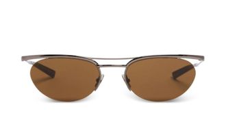 Saint Laurent Silver Oval Sunglasses