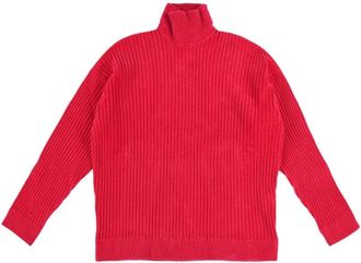 BONSAI Woven Knit High Neck Sweater - unisex - Sweatshirts - Rood - S - Katoen - Hoodies & sweatvesten