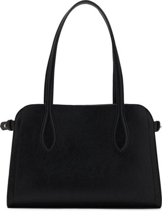 Mango Pebbled Faux Leather Top Handle Bag & Pouch in Black at Nordstrom