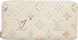 Louis Vuitton Beige Leather Long Wallet (Bi-Fold) (Pre-Owned)