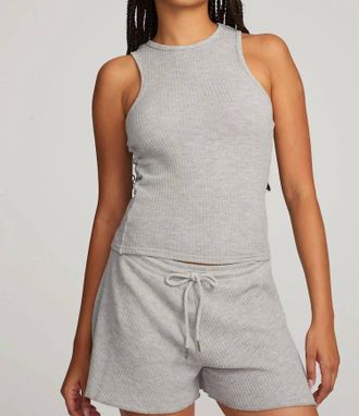 Chaser Waffle Tank In Grey