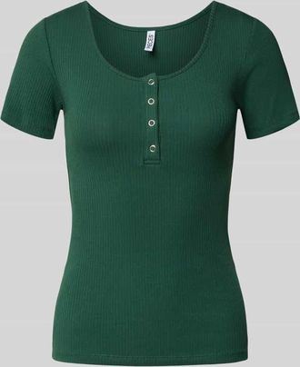 Pieces Slim Fit T-Shirt aus Baumwoll-Mix Modell KITTE in Gruen, Größe XL