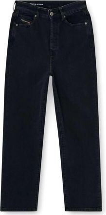 Diesel Regular Jeans High Waist 1981 D-Went - Dames - Regular Fit Jeans - Zwart - W30 - Katoen - Jeans