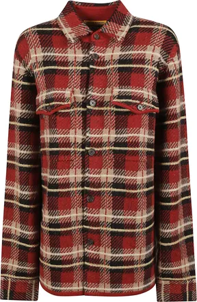 Guest In Residence Plaid Soft Cashmere Shirt