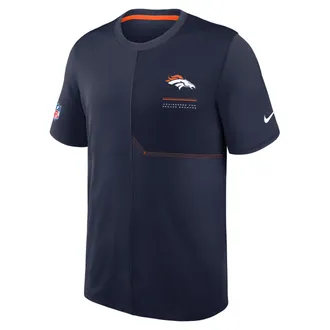 Nike Denver Broncos Sideline Coach Nike Mens Dri-FIT NFL Top in Blue | 03B2061K8W-B8B