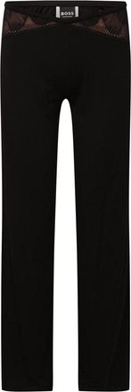 HUGO BOSS Dames/Dames Pioenroos Pyjamabroek met rechte pijpen (Zwart)