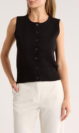By Design Julianna Button Front Sweater Vest in Black at Nordstrom Rack, Size X-Small