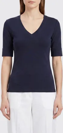 Lauren Ralph Lauren T-shirt in cotone stretch con scollo a V