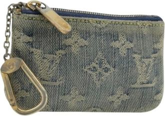 Louis Vuitton Pre-owned Bags, female, Blue, Size: ONE SIZE Pre-owned Vintage Monogram Denim Coin Purse