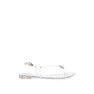Casadei Flat Sandals, female, Gray, Size: 10 US Thong Sandals