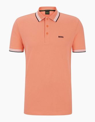 HUGO BOSS Mens Polo Shirt - Orange - Size: 44