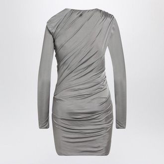 The Attico Womens Draped Grey Mini Dress viscose - Size EU 36 (Womens)