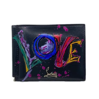 Christian Louboutin Black Leather Wallet (Bi-Fold) (Pre-Owned)