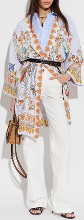 Etro Silk Coat, Womens, Light Blue