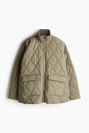 H&M Oversized Steppjacke - Green