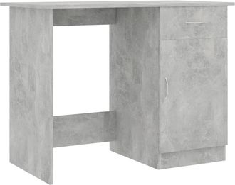 vidaXL Vidaxl - Escritorio De Madera Contrachapada Gris Hormig&oacute;n 100x50x76 Cm