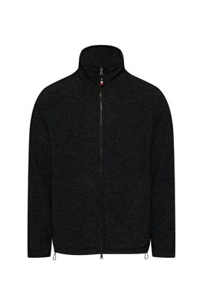 Orlebar Brown Mens Senon Fleece Jacket In Volcano Ash Grey