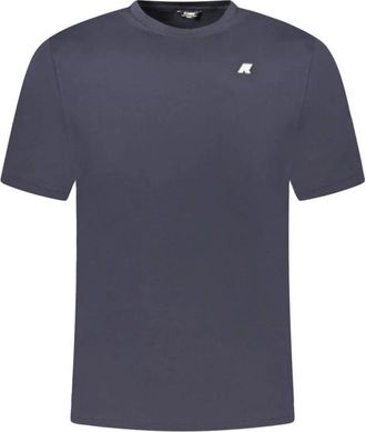 K-Way Katoenen T-shirt met korte mouwen - Heren - T-shirts - Blauw - L - Katoen - Tops